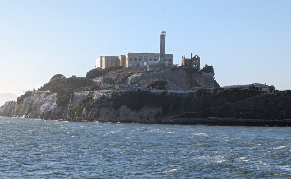 Alcatraz in the sun