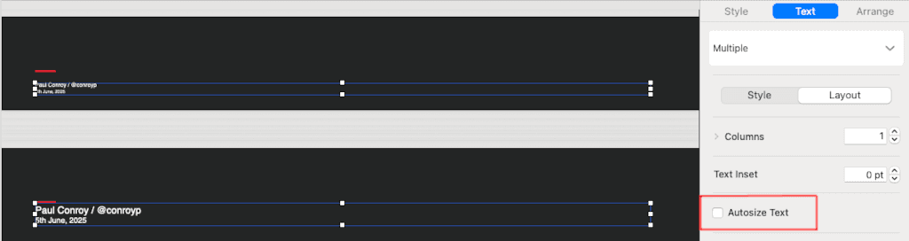 Autosizing, before & after