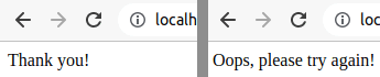 Success and retry URLs handled