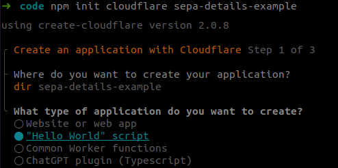 Cloudflare project type selection