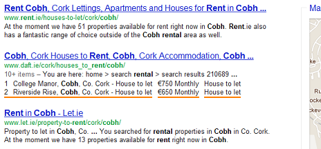 Cobh, Co. Cork rental search