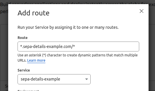 Route all domain requests to a specific worker