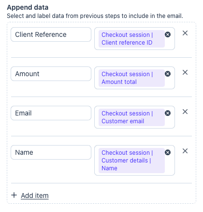 Custom data fields