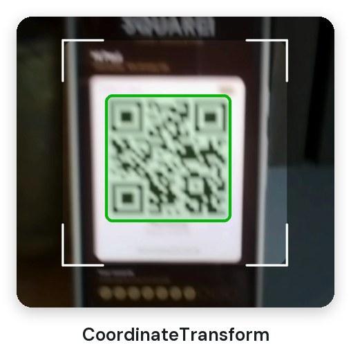 The same frame with the green box sitting exactly on the QR code