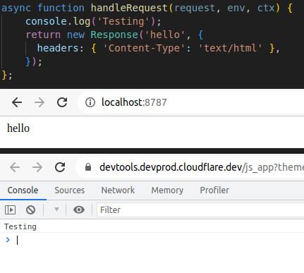 Dev tools example