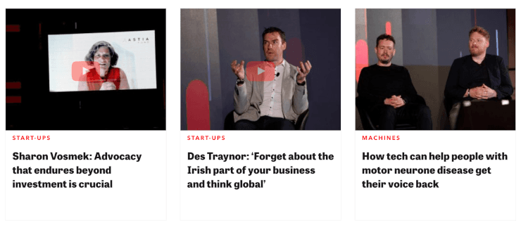 Highlighting video availability with a play button overlay