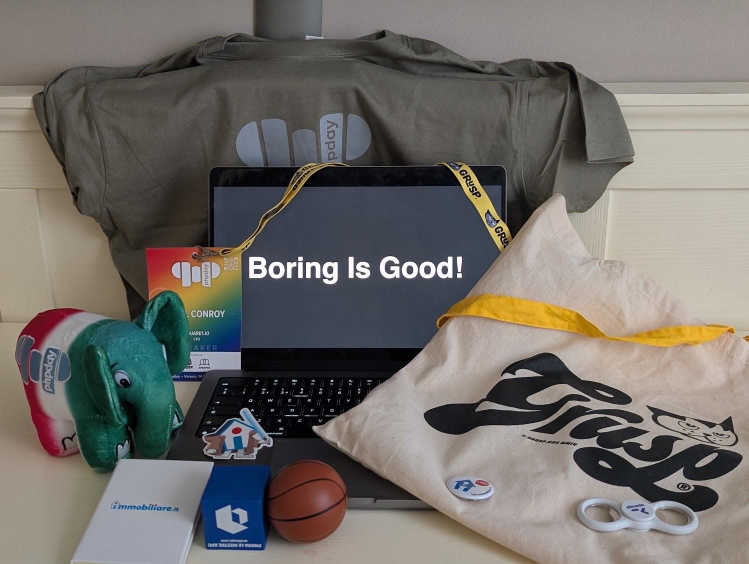 A decent conference swag haul!