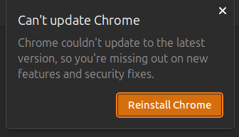 Chrome Warning